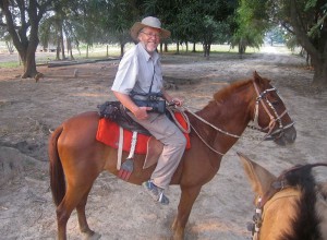 Christian à cheval